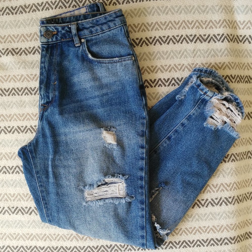 Pull&Bear High Waisted Boyfriend Jeans